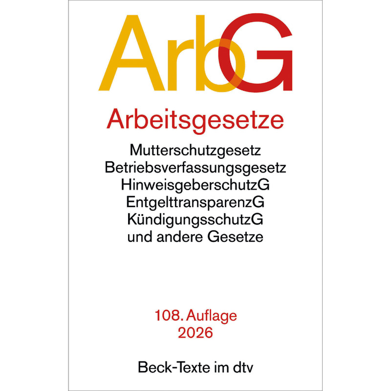 Arbeitsgesetze - ArbG (dtv 53330)