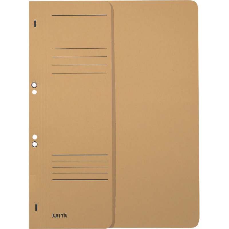 LEITZ Ösenhefter 3740, A4, halber Vorderdeckel, RC-Karton - chamois
