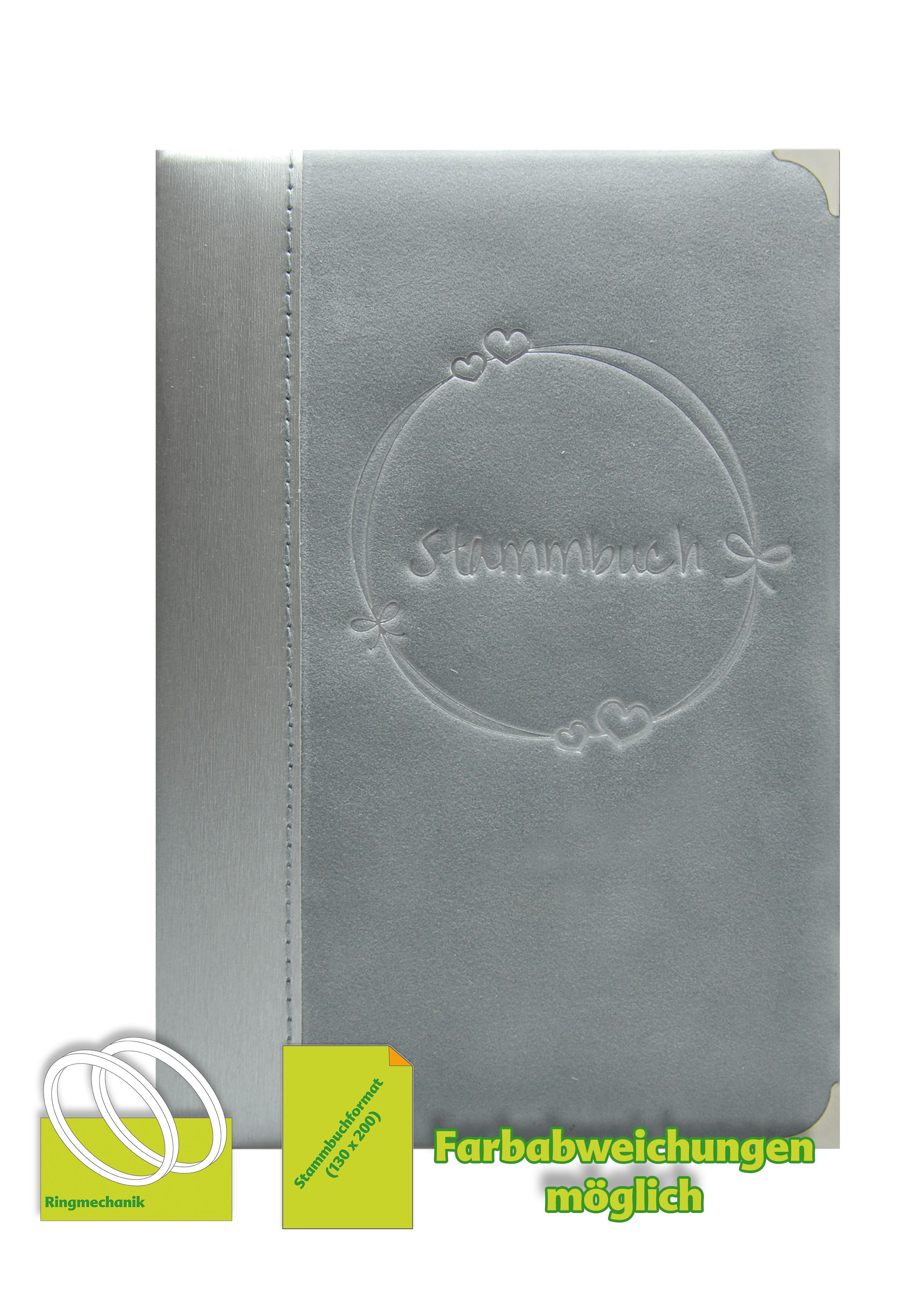 Stammbuch SOLVEIG, hellgrau, Ringmechanik