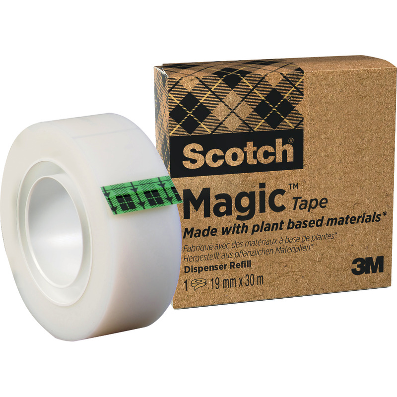 Scotch® Magic™ Klebeband, hergestellt aus pflanzlichen Materialien, 19 mm x 30 m