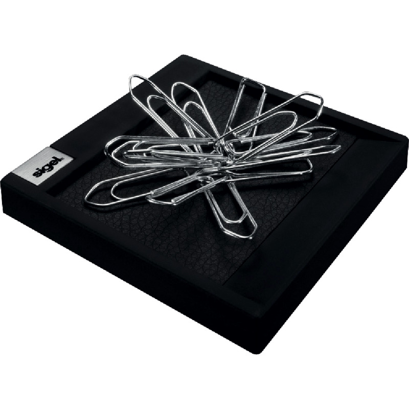 sigel Schreibtisch-Accessoires CINTANO, Klammerhalter aus Lederimitat