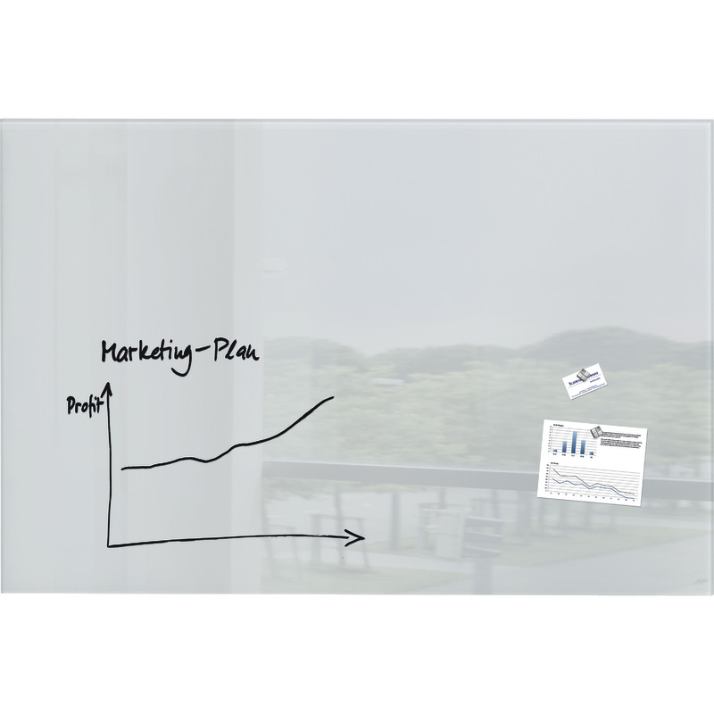 sigel Glas-Whiteboard artverum®, inkl. SuperDym-Magnete, 1.500 x 1.000 x 18 mm - weiß