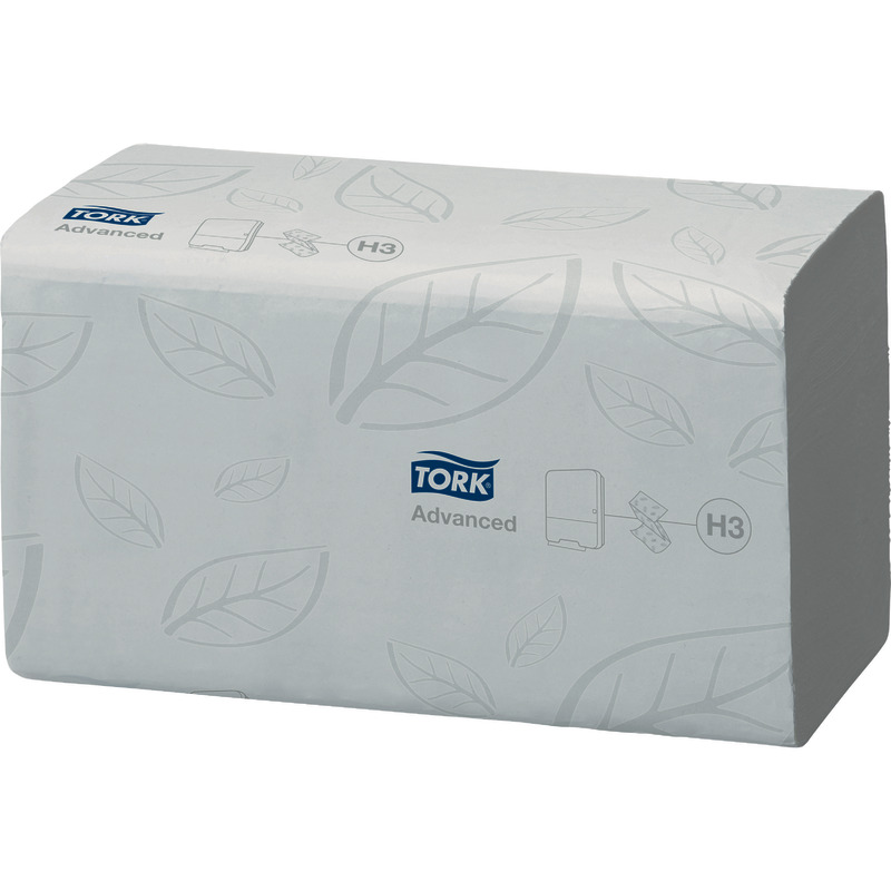 TORK Falthandtücher Advanced, Zick-Zack-Falzung, Tissuequalität, 2-lagig, weiß TORK Falthandtücher Advanced, Zick-Zack-Falzung, Tissuequalität, 2-lagig, weiß