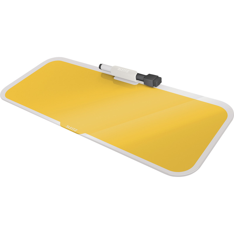 LEITZ Cosy Desktop-Memoboard, Glas, 5269 - gelb