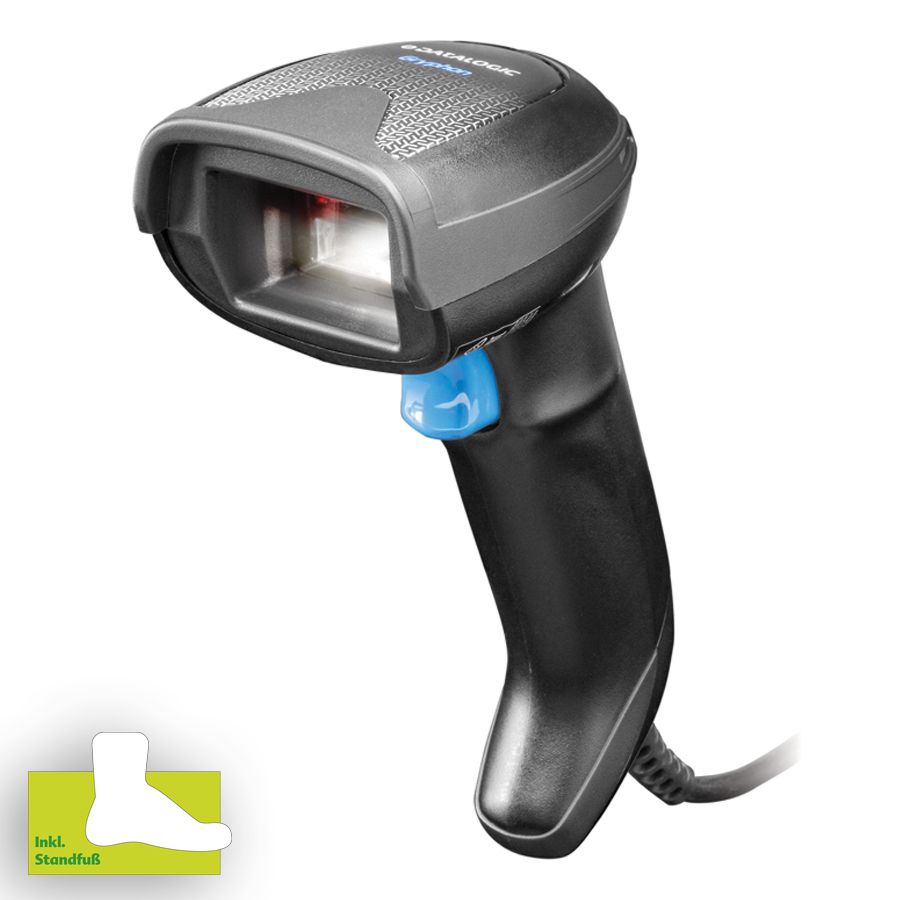 Datalogic Gryphon GD4520
Barcode/QR-Code-Scanner (Handgerät, kabelgebunden), inkl. Standfuß