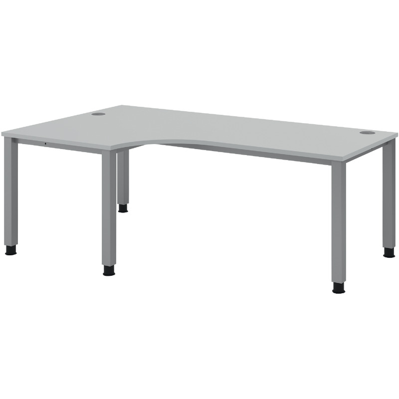 SoldanOffice Cockpittisch SONO, B x H x T: 2.000 x 680 – 760 x 800 / 800 mm - lichtgrau