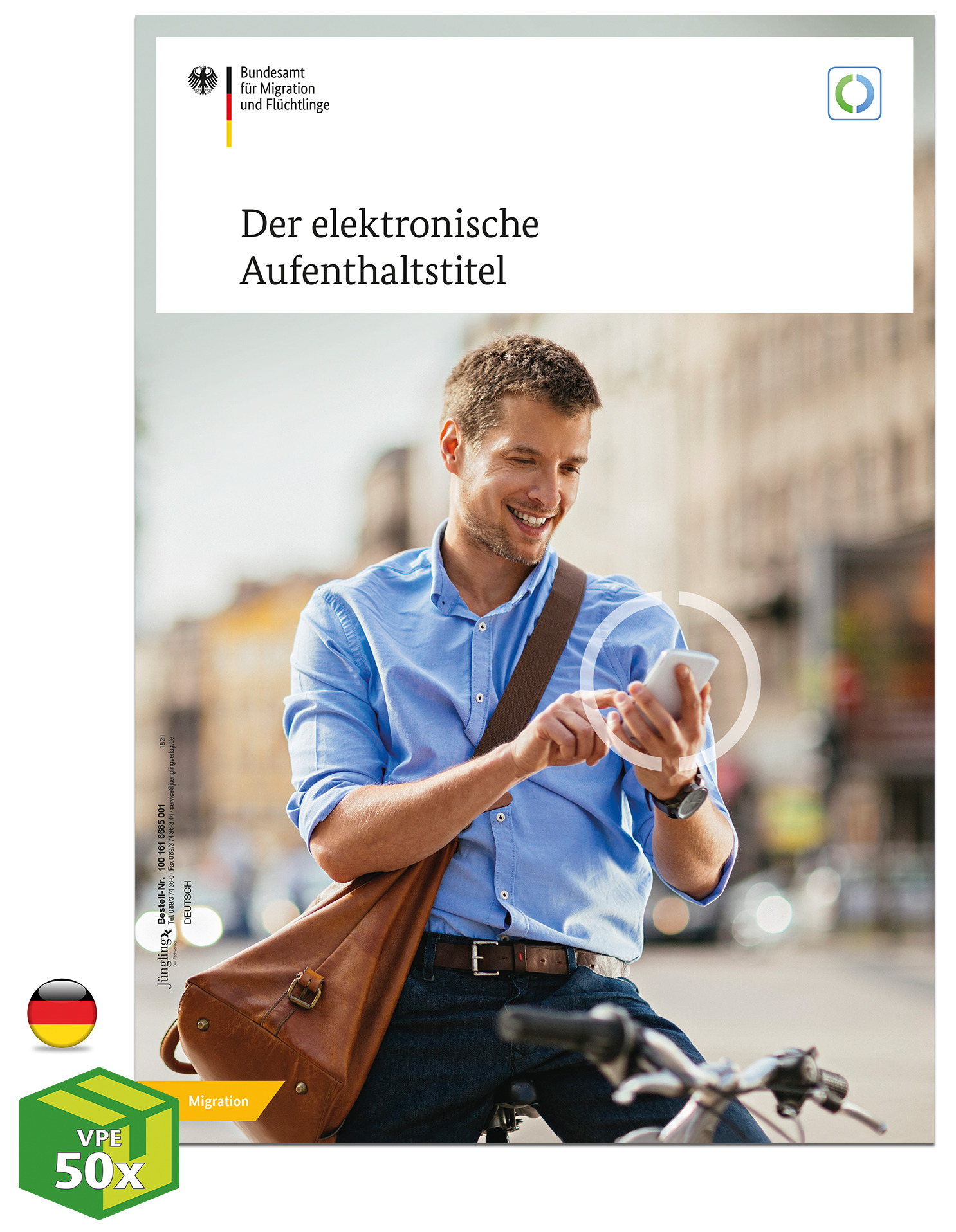 Amtliche Informationsbroschüre *Der elektronische Aufenthaltstitel*, Deutsch, A4, Packung à 50 Stück