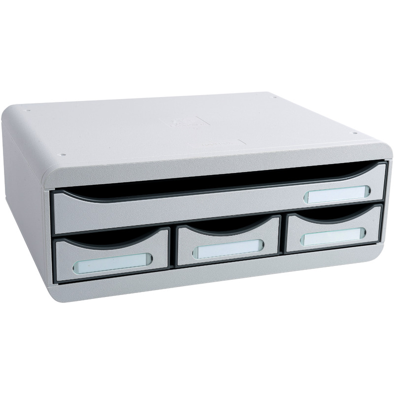 EXACOMPTA Schubladenbox 319740D, 4 Schubladen