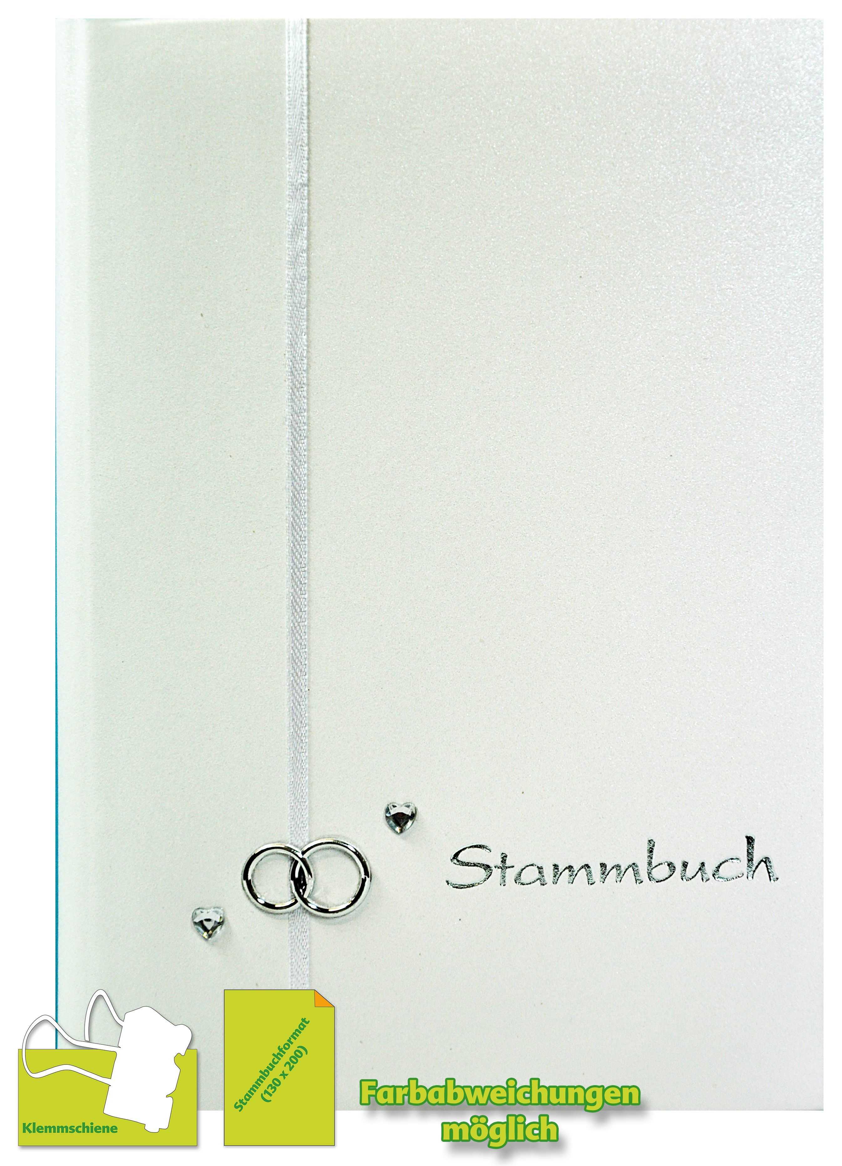 Stammbuch MELA, Klemmschiene, Weiß