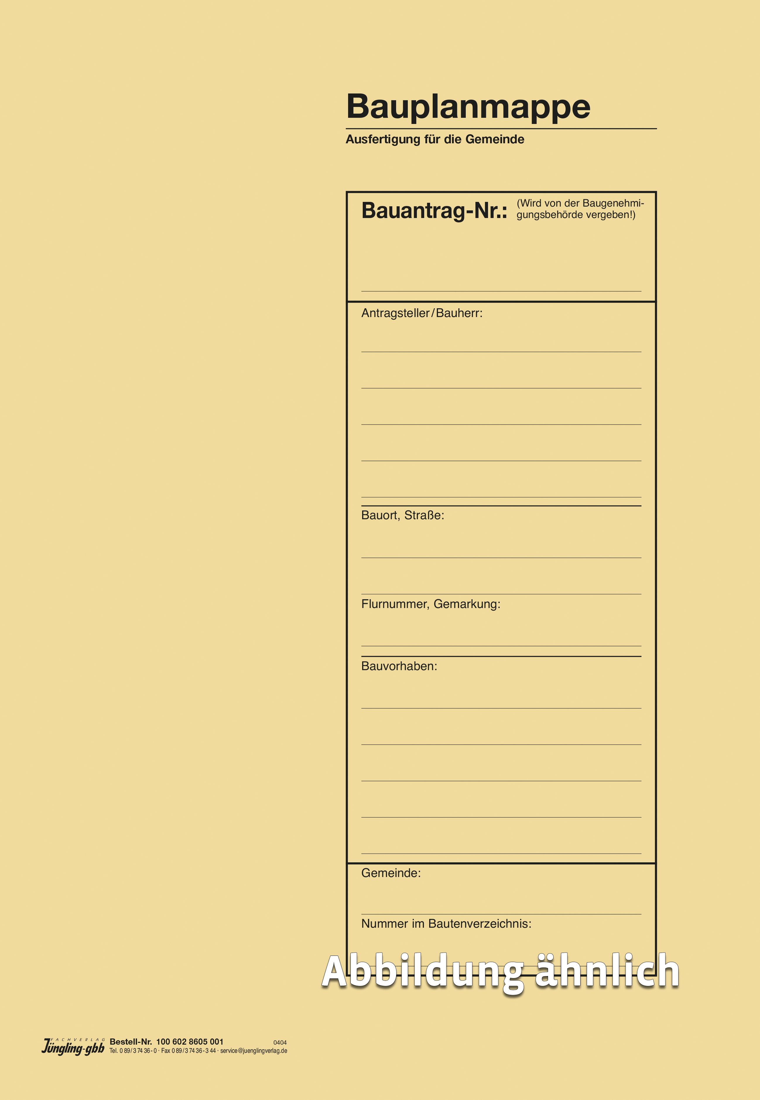 Einlegemappe Bauvorlagen chamois (Gemeinde)