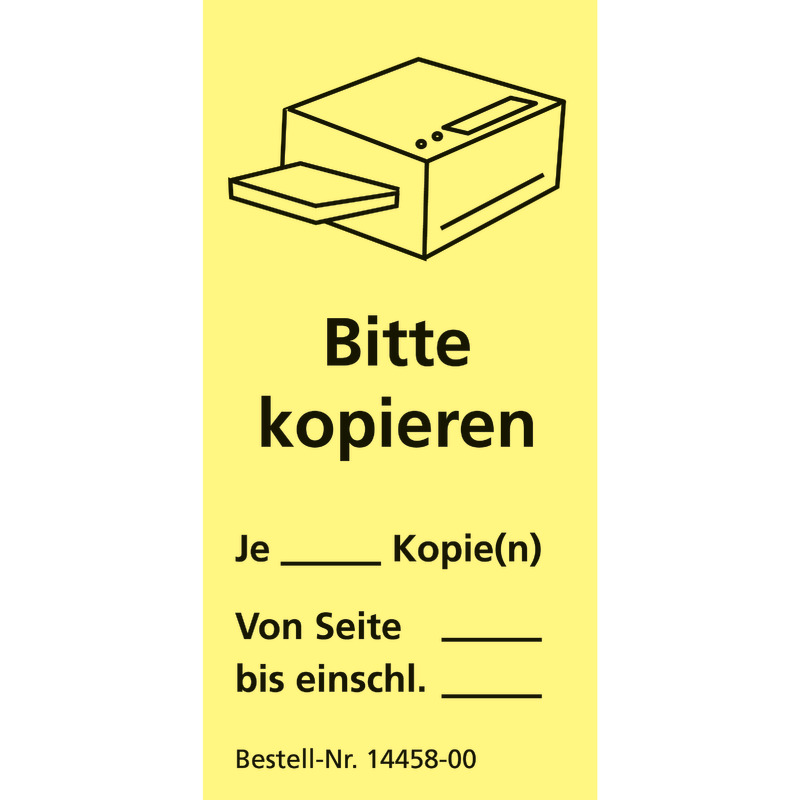 SoldanPlus Bedruckte Haftnotizen: Bitte kopieren