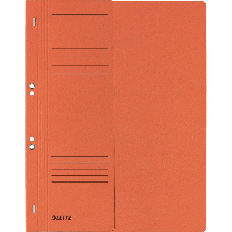 LEITZ Ösenhefter 3740, A4, halber Vorderdeckel, RC-Karton - orange