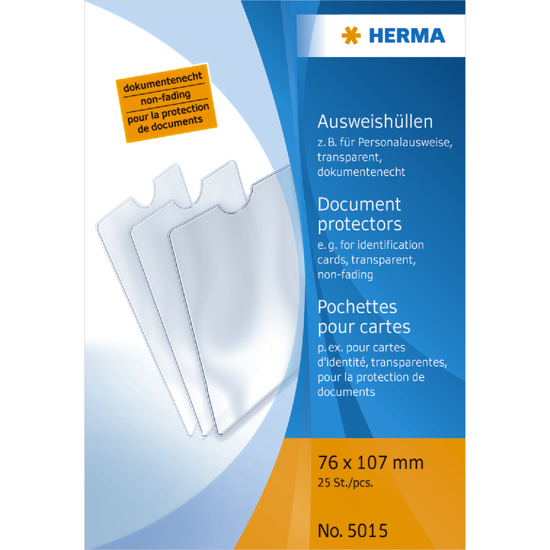 HERMA Ausweishülle 5015, B x H: 76 x 107 mm, transparent