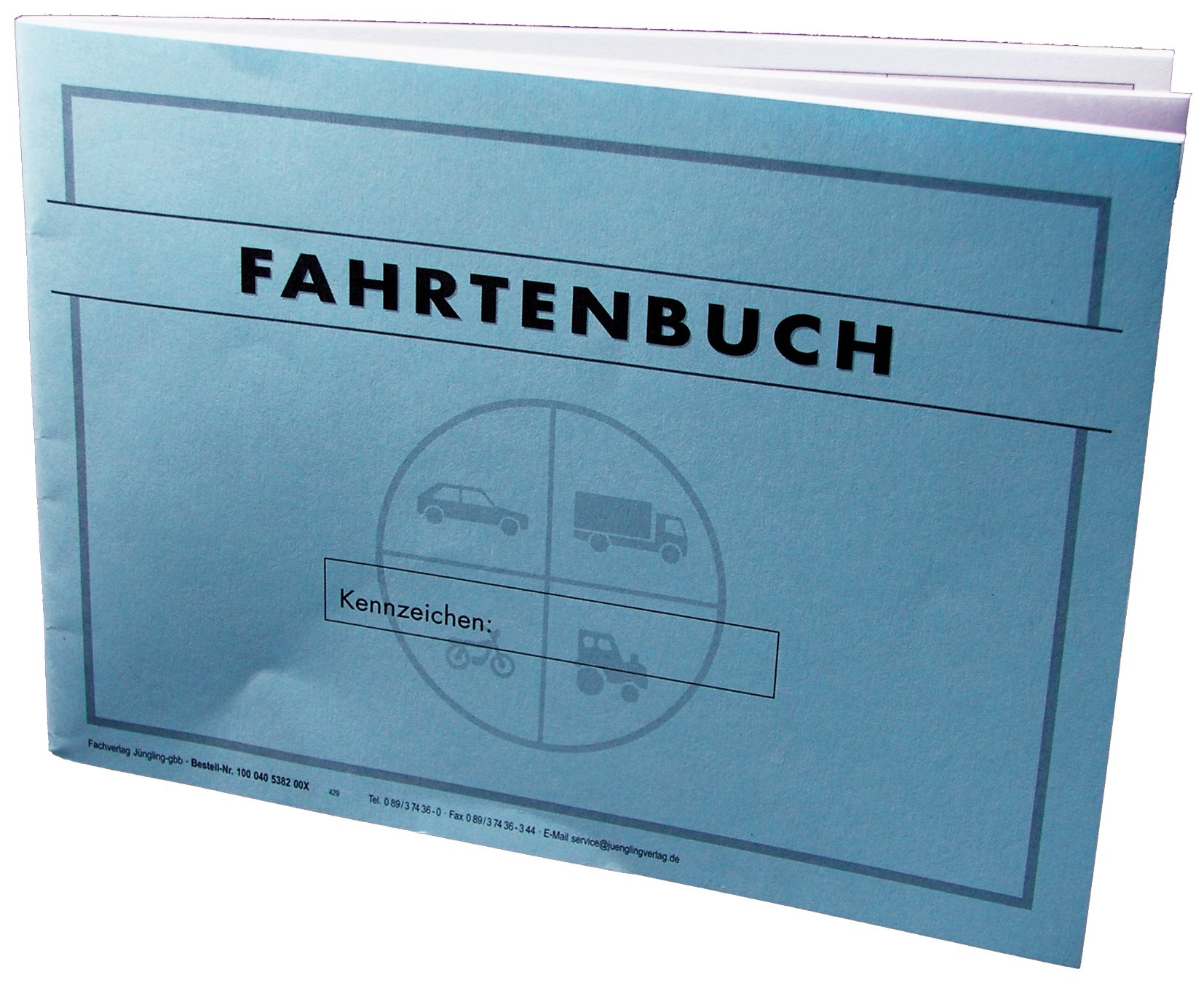Fahrtenbuch DIN A5, 56-seitig, blau