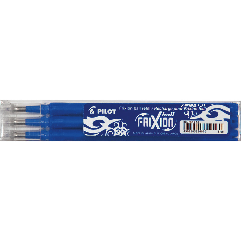 PILOT Tintenrollermine FRIXION BLS-FR, 3er Etui - blau