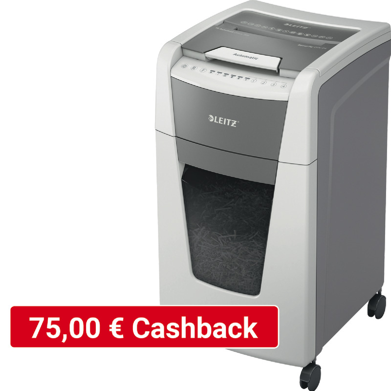LEITZ IQ Autofeed Aktenvernichter Office 300, Sicherheitsstufe P-4