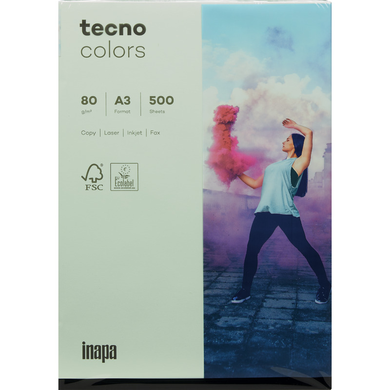 Kopierpapier tecno® colors, DIN A3, 80 g/m², Pack: 500 Blatt - hellgrün