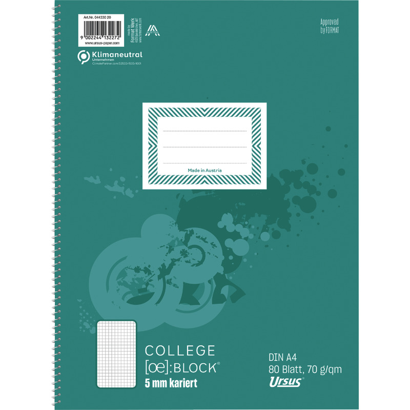 Staufen Collegeblock WORKFLOW, DIN A4, kariert, Lineatur 22