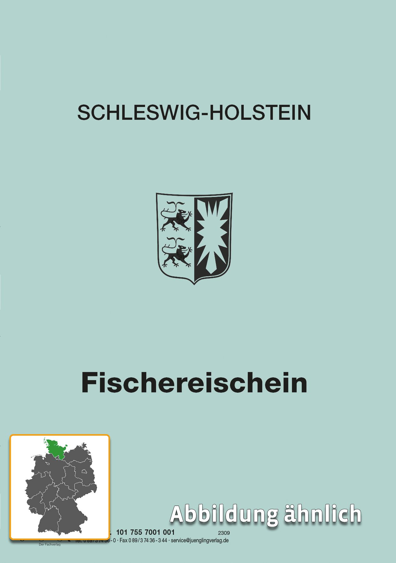 Fischereischein Schleswig-Holstein, A5, blau