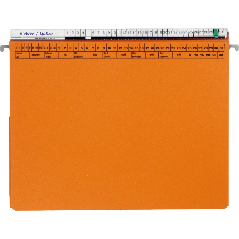 ORGALEX® Kanzlei-Hängehefter, 1 Abheftvorrichtung, Linksheftung,  mit 1 Tasche - orange