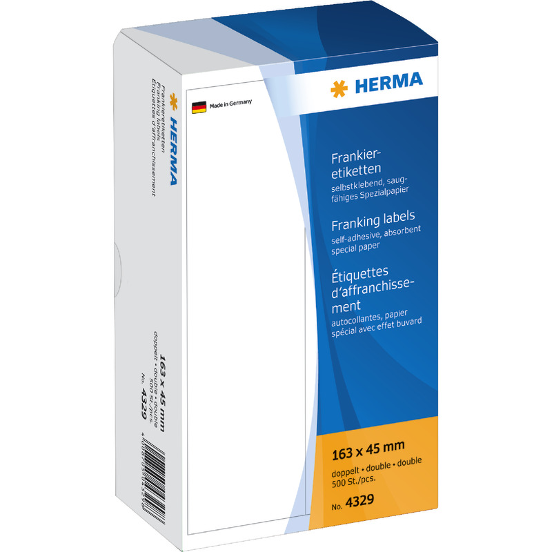 HERMA Frankieretiketten 4329, B x H: 163 x 45 mm, 500 Stück