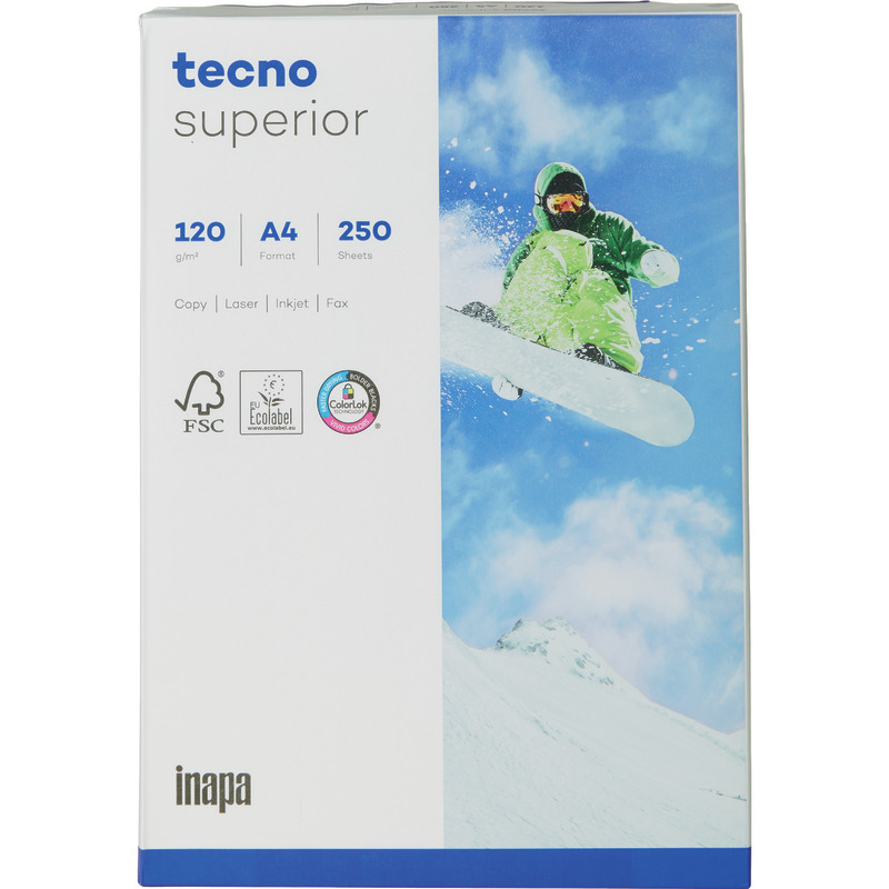 Kopierpapier tecno® superior, DIN A4, 120 g/m², Pack: 250 Blatt