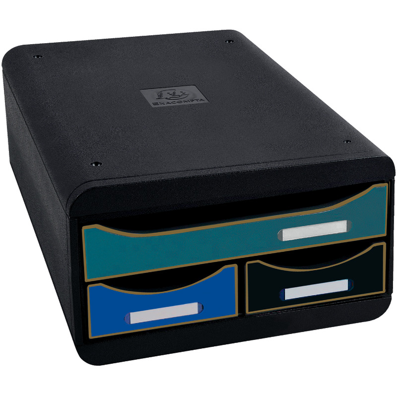 EXACOMPTA Schubladenbox Small Box NEO DECO, 3 Schubladen, mit Kaffee-Kapseltray