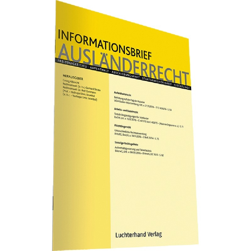 IAR - Informationsbrief Ausländerrecht  - Abonnement