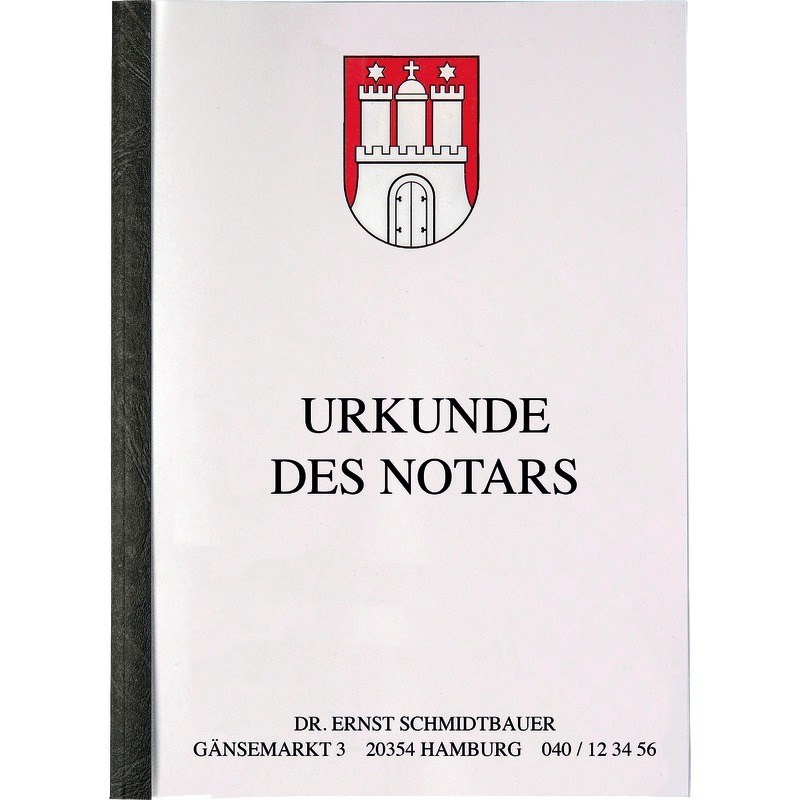 SoldanPlus Thermo-Bindemappen BASIC, Lederstruktur/PVC-Deckel, Rückenbreite 6 mm - weiß