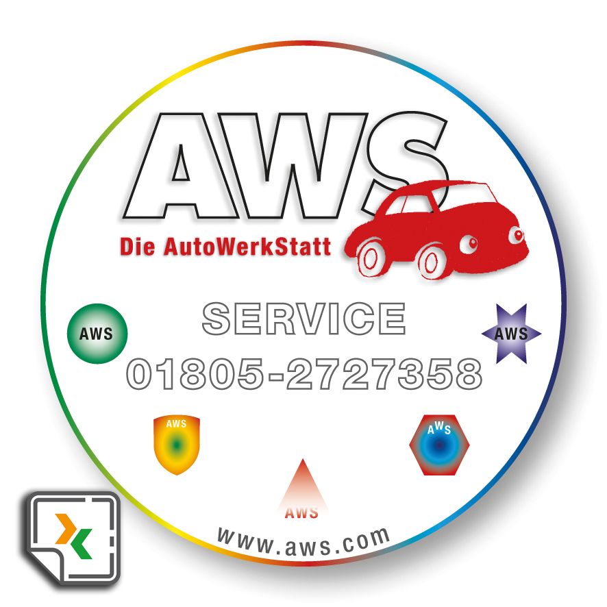 Werbeaufkleber für Rückseite Feinstaubplakette, 70 mm