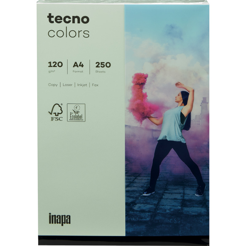 Kopierpapier tecno® colors, DIN A4, 120 g/m², Pack: 250 Blatt - hellgrün