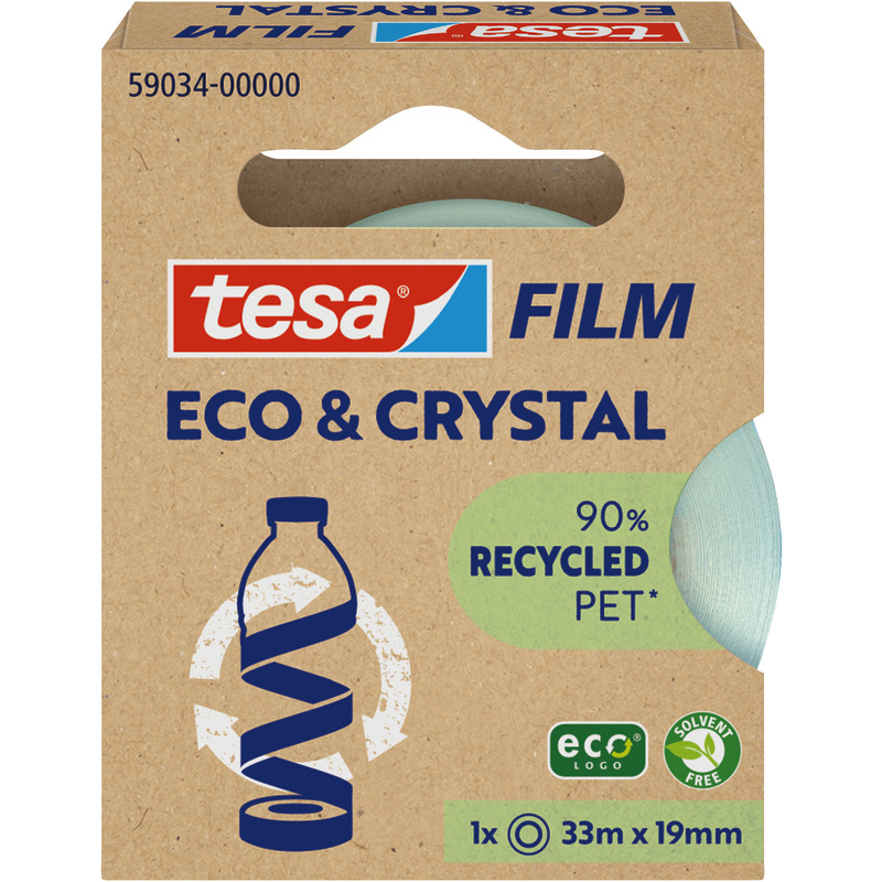 tesa tesafilm® ECO  CRYSTAL 19 mm x 33 m, 1 Rolle