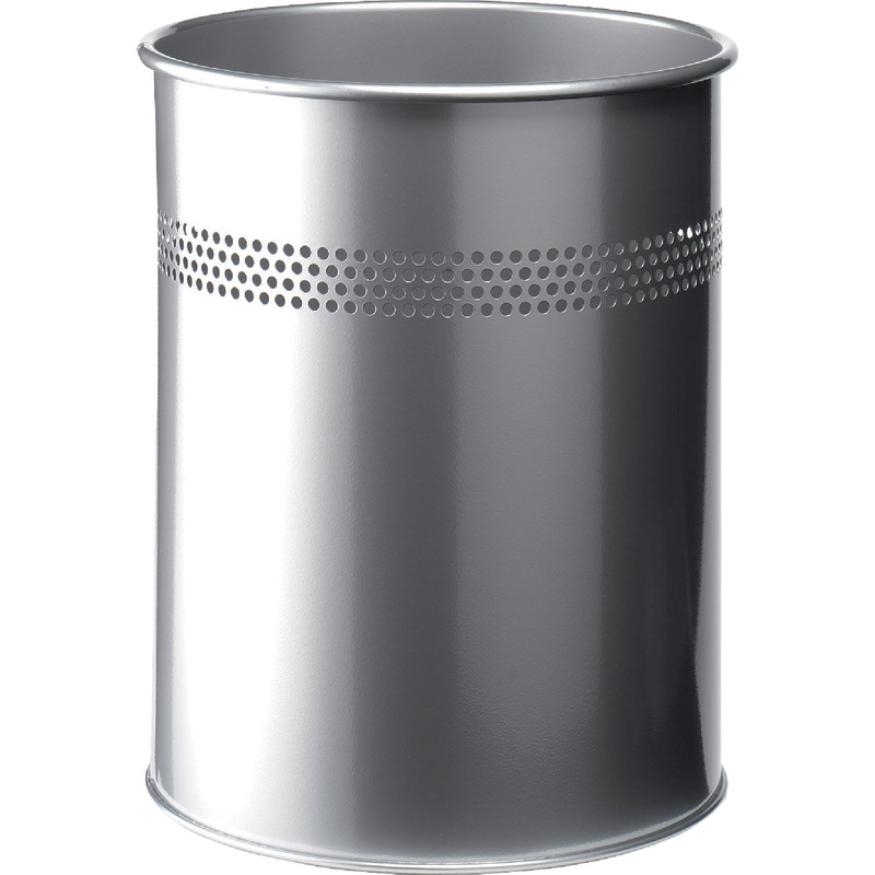 DURABLE Stahlpapierkorb - silber