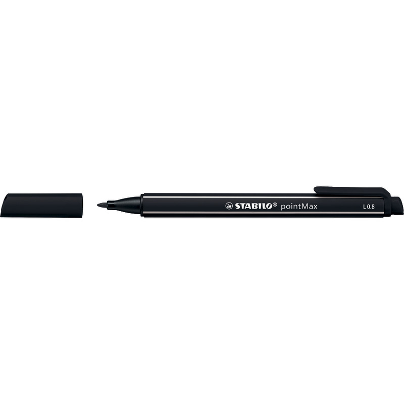 STABILO® Filzstift pointMax, 0, 8 mm - schwarz