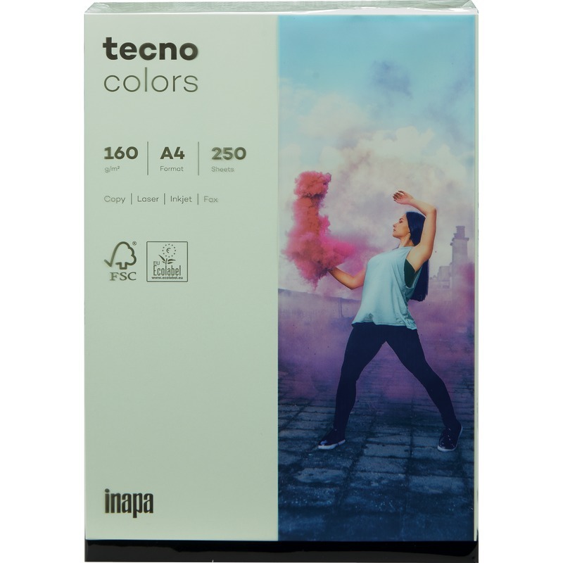 Kopierpapier tecno® colors, DIN A4, 160 g/m², Pack: 250 Blatt - hellgrün