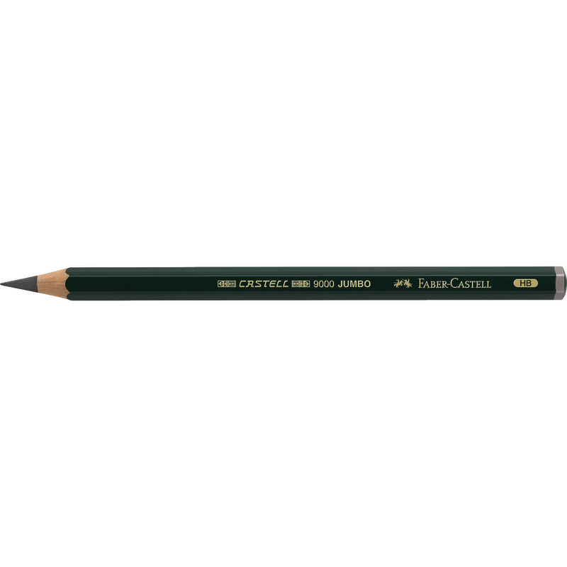FABER-CASTELL Bleistift 9000, JUMBO, Packung: 6 Stück - grün