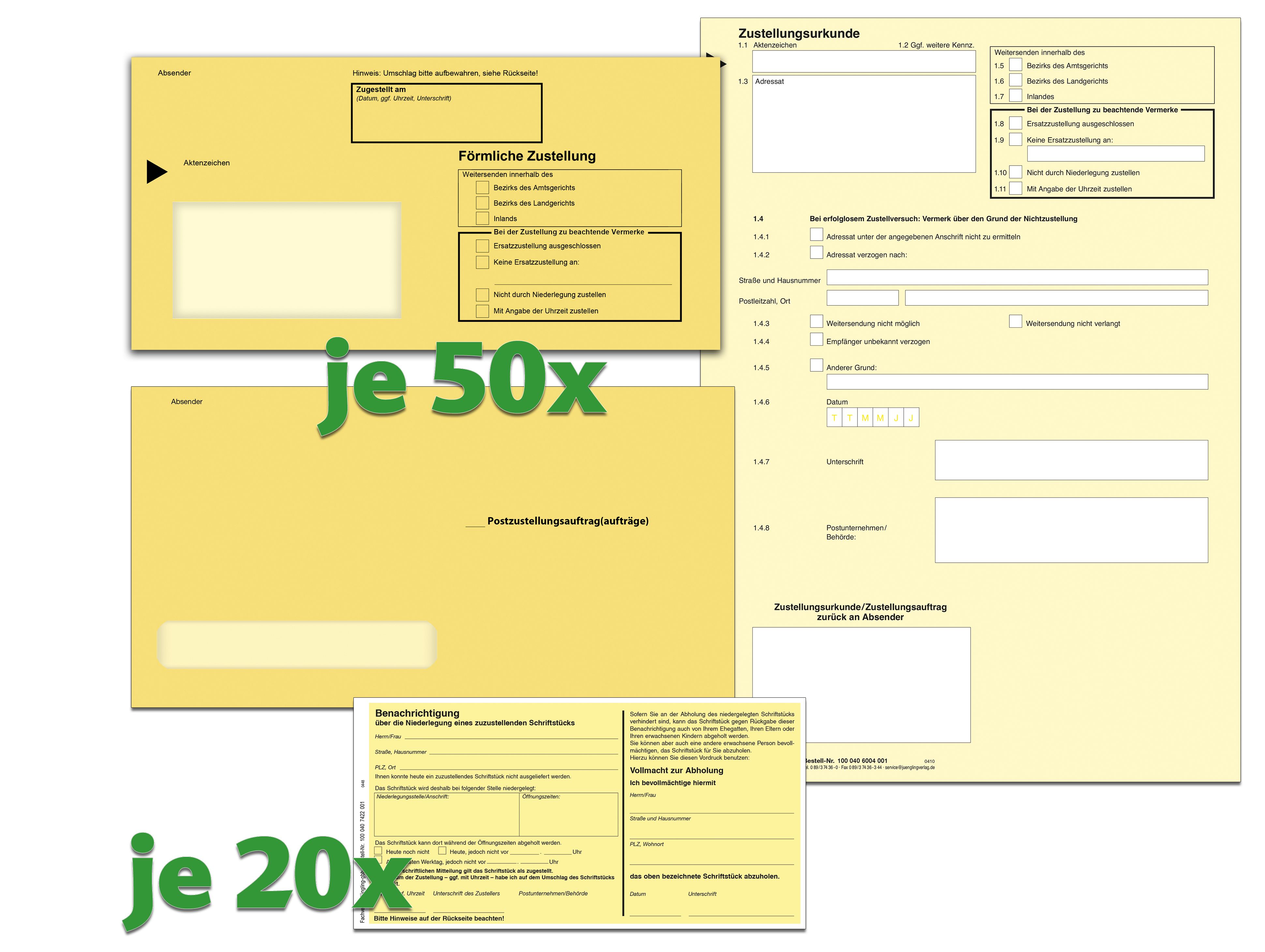 ZU-Paket 50 mit Eindruck Beliehene Unternehmen