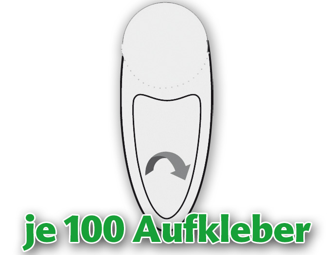 Klebesiegel und Schutzaufkleber für Adressaufkleber Personalausweis ALT, Durchmesser 20mm, Bogen á 10 Stück, 1 VKE = 10 Bogen = 100 Aufkleber