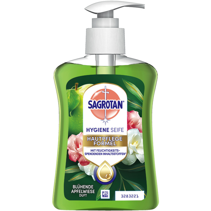 Sagrotan Flüssigseife im Pumpspender Apfel  Jasmin, 250 ml