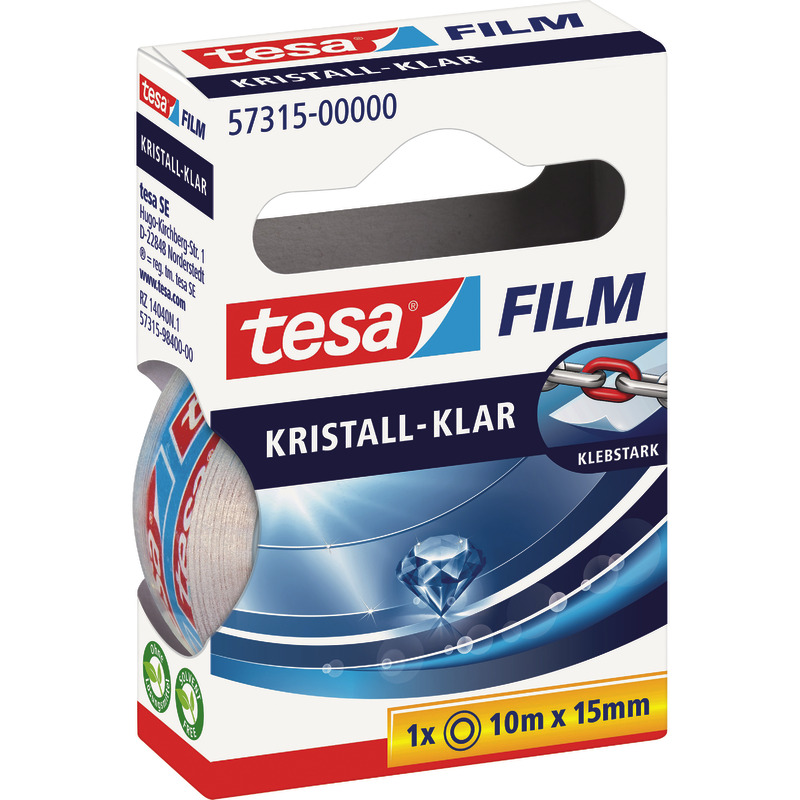 tesa tesafilm® kristall-klar, Bandmaße: 15 mm x 10 m