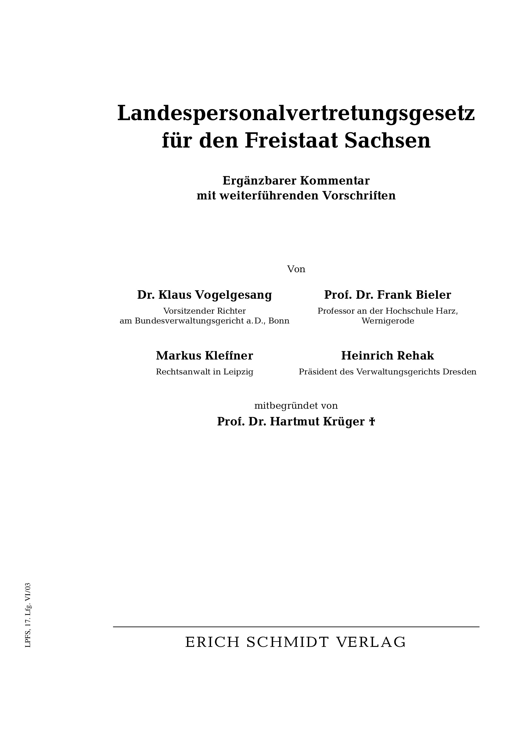 Landespersonalvertretungsgesetz für den Freistaat Sachsen - mit Fortsetzungsbezug