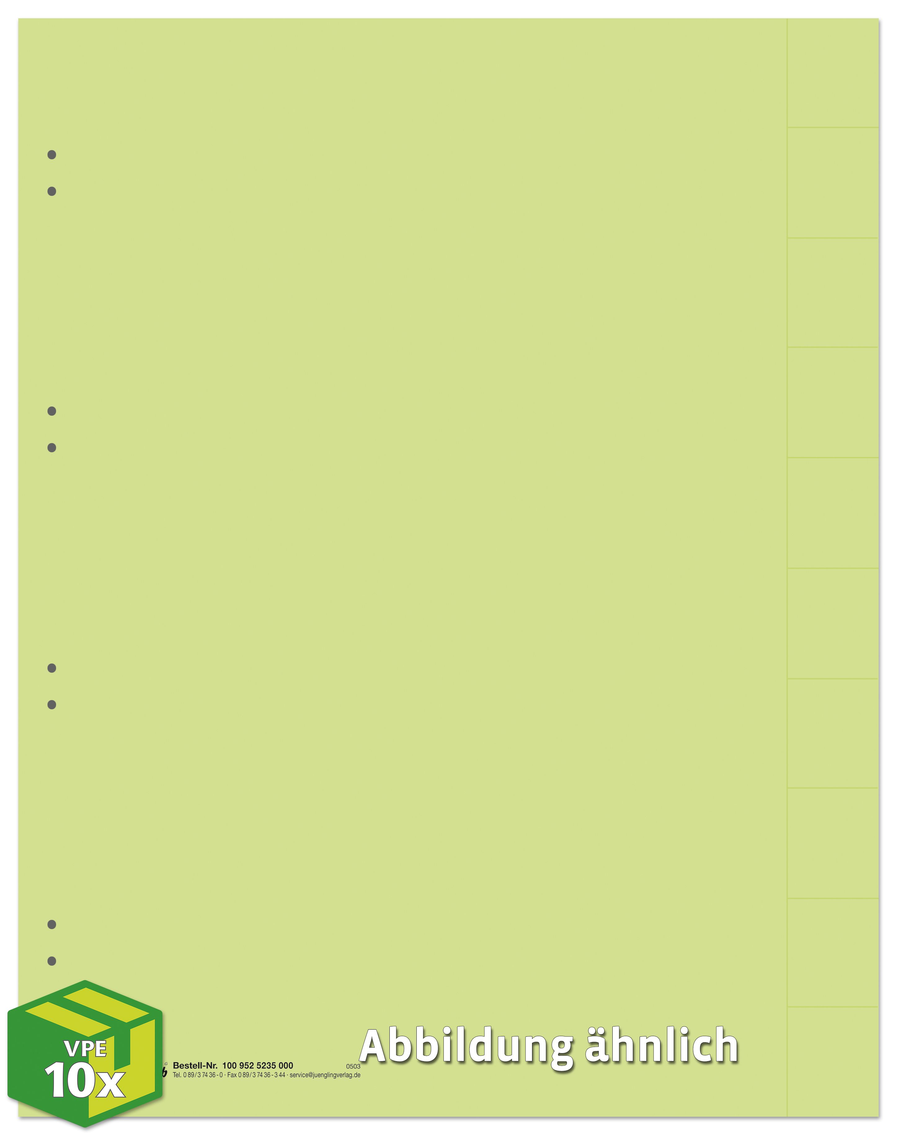 Register, 10-teilig, grün, DIN A4