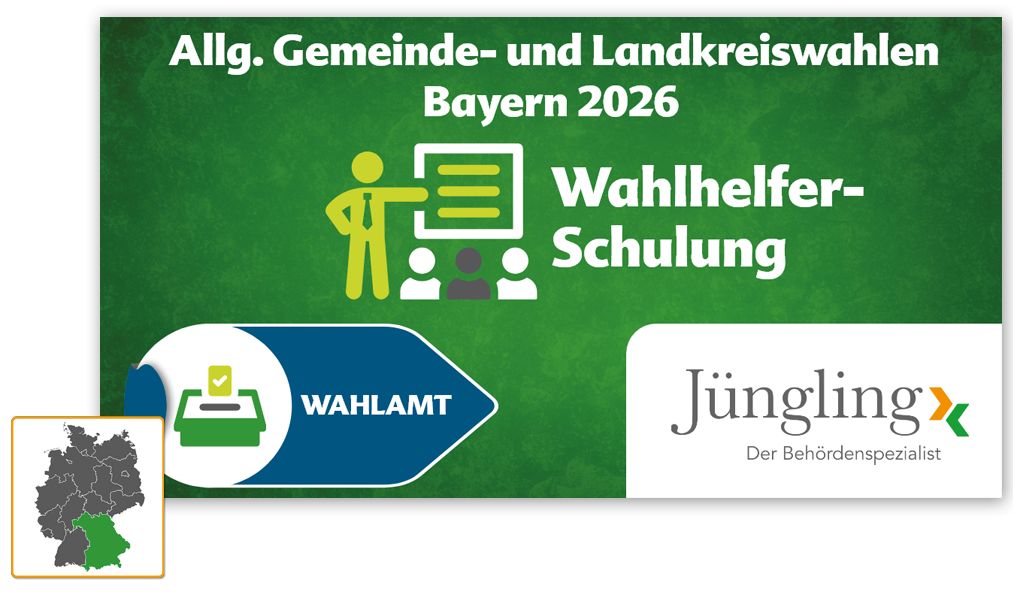 Digitaler Lernkurs Wahlvorstand/(Brief-)Wahlhelfer Allgemeine Gemeinde- und Landkreiswahlen Bayern 2026, Einzelplatz-Lizenz