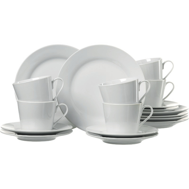 Geschirr-Serie Bianco, Kaffeeservice Bianco, 18-teilig