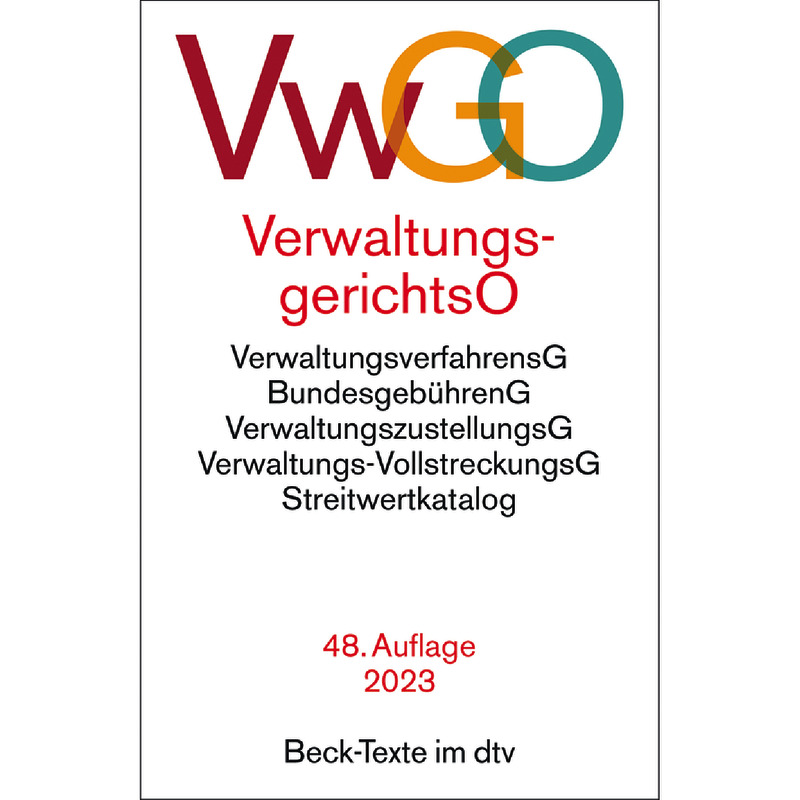 Verwaltungsgerichtsordnung, Verwaltungsverfahrensgesetz: VwGO (dtv 53215)