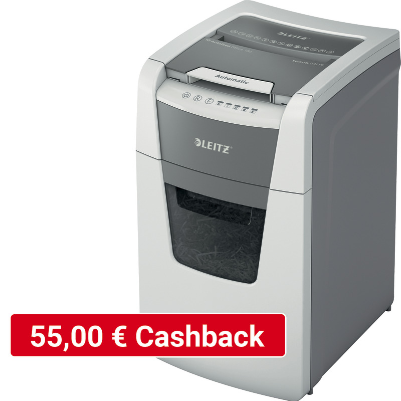 LEITZ IQ Autofeed Aktenvernichter Office 150, Sicherheitsstufe P-5