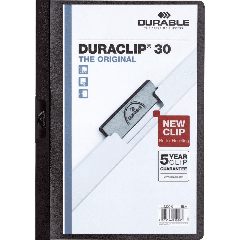 DURABLE Klemm-Mappe DURACLIP - schwarz