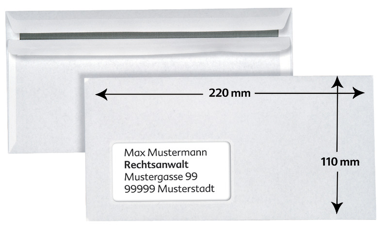 BONG Briefumschlag DIN lang, selbstklebend, weiß, mit Fenster, Pack: 1.000 Stück BONG Briefumschlag DIN lang, selbstklebend, weiß, mit Fenster, Pack: 1.000 Stück