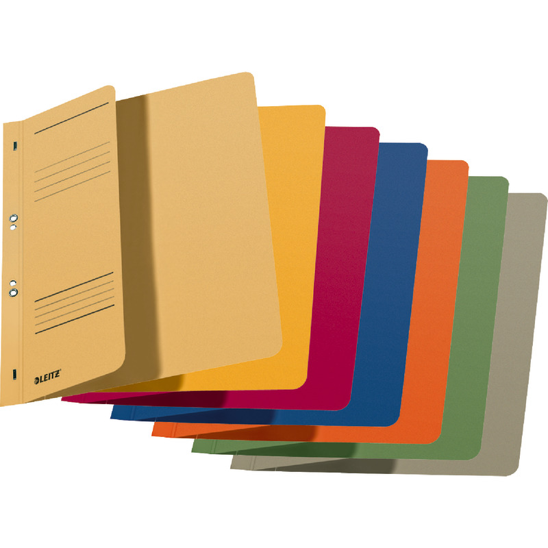 LEITZ Ösenhefter 3740, A4, halber Vorderdeckel, RC-Karton - grün