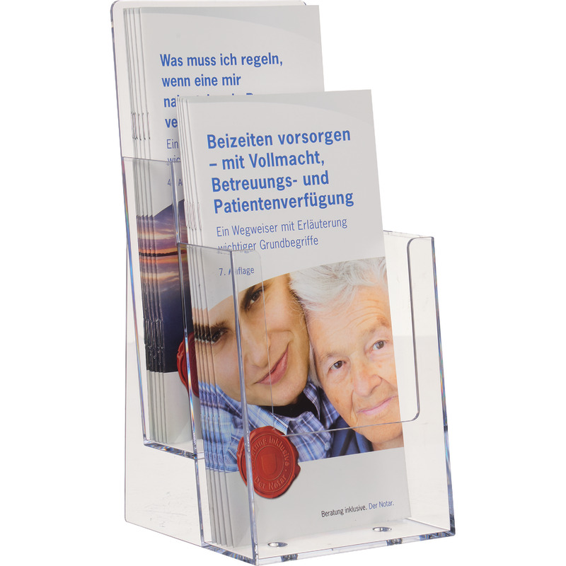 helit Prospektständer, DIN lang, 2 Fächer helit Prospektständer, DIN lang, 2 Fächer